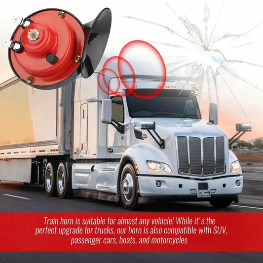 2PCS 12/24V Snail Electric Air Horn Waterproof for Car Marine Boat Loud Alarm Kit Motorcycle Dual Tone Car Horn Loud Universal