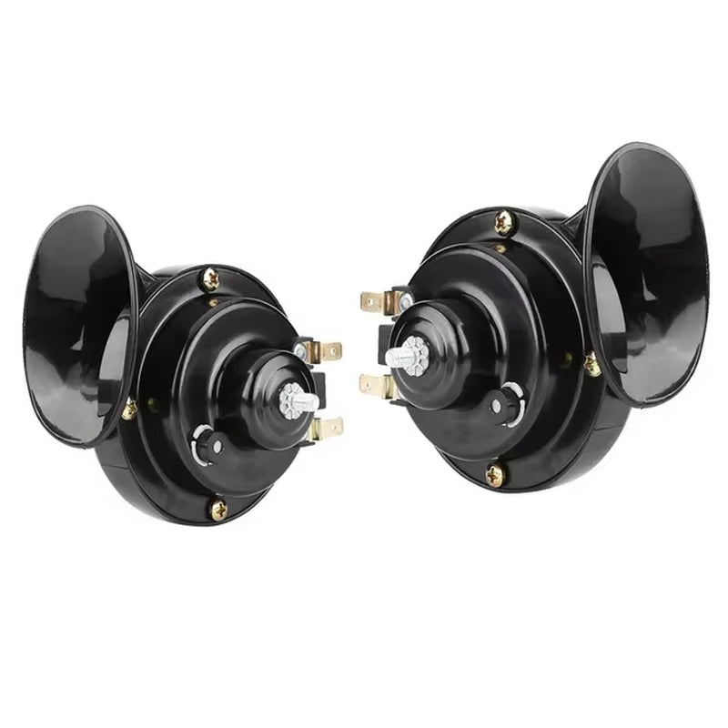 2PCS 12/24V Snail Electric Air Horn Waterproof for Car Marine Boat Loud Alarm Kit Motorcycle Dual Tone Car Horn Loud Universal