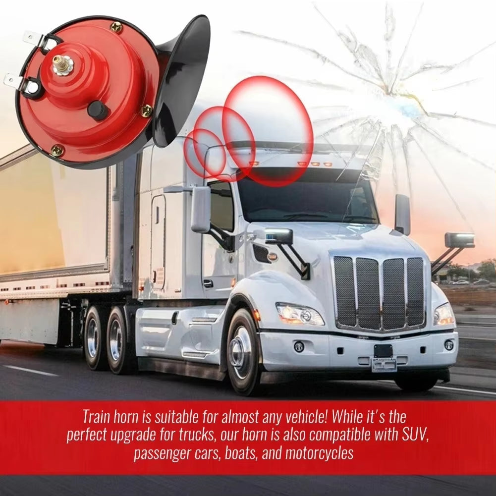 2PCS 12/24V Snail Electric Air Horn Waterproof for Car Marine Boat Loud Alarm Kit Motorcycle Dual Tone Car Horn Loud Universal