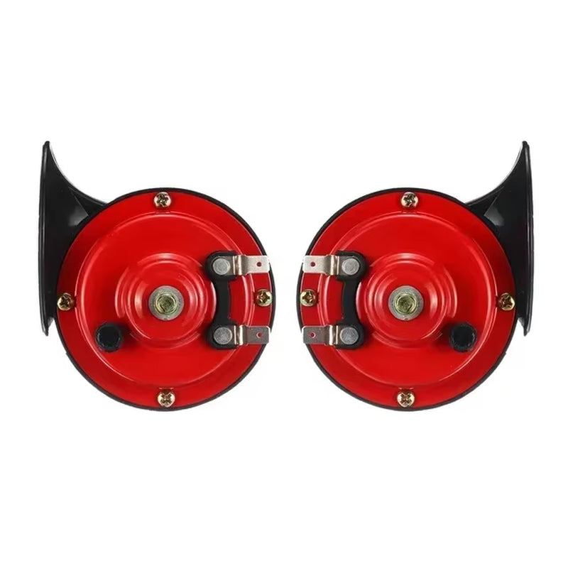 2PCS 12/24V Snail Electric Air Horn Waterproof for Car Marine Boat Loud Alarm Kit Motorcycle Dual Tone Car Horn Loud Universal
