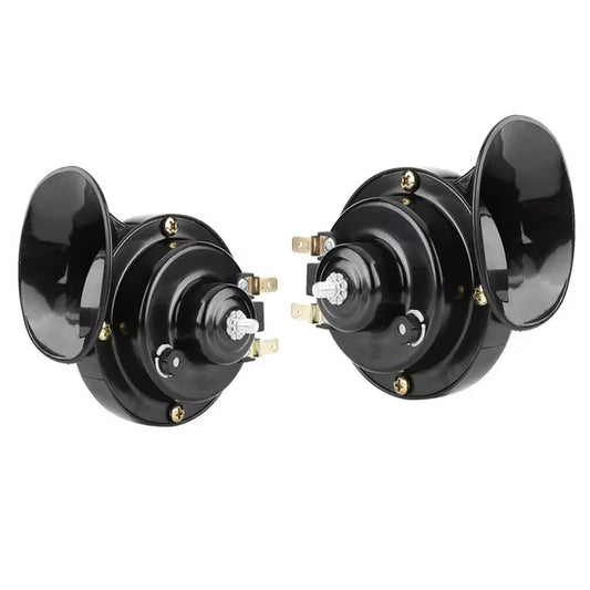 2PCS 12/24V Snail Electric Air Horn Waterproof for Car Marine Boat Loud Alarm Kit Motorcycle Dual Tone Car Horn Loud Universal